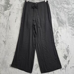 MOD/X Pants Womens M Black Wide Leg Wrap Palazzo Tie Waist Flowy Preppy Boho